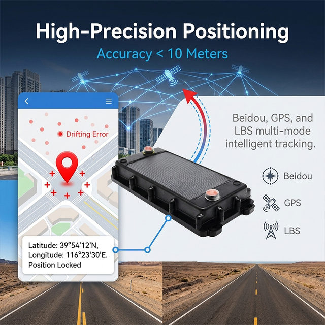 4G Satellite Iridium Realtime GPS Tracker with Beidou GP LBS Positioning Accuracy 10m