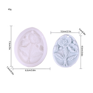 硅胶蜡环氧树脂钥匙扣铸造模具，带挂孔，用于珠宝制作、吊坠工艺品、装饰、蜡烛、肥皂、蜡香袋模具 - Product Image 4