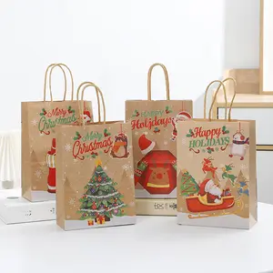 Kraft Paper Bags with Handles Bulk Brown Paper Gift Bulk Medium Size Kraft Brown Shopping Retail Bags Craft shopping paper Bags