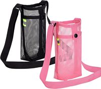 Porte-bouteille en maille avec sangle Sling Sac de transport de bouteille d'eau Manchon de bouteille d'eau avec bandoulière réglable
