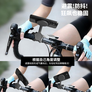 Magnetic Phone Holder Universal For iPhone 16 Magsafe Stand Gray Alloy Material Flexible Support <b>Desk</b> Bike Treadmill Use - Product Image 2