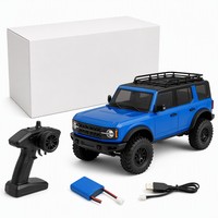 Voiture télécommandée RC Crawler 4x4 SUV Drift 2,4 GHz, bleue, ABS+Métal, LED, échelle 1:16, tout-terrain, pour le rock crawling, jouet de loisir