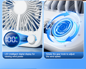 Manufacturer 2025 New Hand Portable Mini USB Rechargeable Small Pocket Fan with USB for Students Commuters Desk with 100 Speeds - Product Image 3