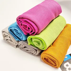 Wholesale premium customizable logo and size 30 * 80cm microfiber cooling golf sports hand towels with custom logo