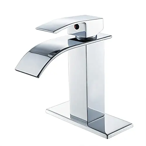 Wholesale hot sale curved mouth waterfall mouth single handle bathroom faucet