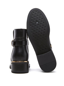 <span class=keywords><strong>Stivali</strong></span> da <span class=keywords><strong>Donna</strong></span> all'Ingrosso in Pelle PU, Stivaletti Comodi con Tacco Basso, Marrone Scuro, Zip Laterale e Fibbia, Scarpe da Ufficio per Donne - Product Image 3