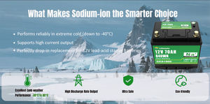 Na + ナトリウムイオン12V 70Ah CCA 1000スターティングバッテリー12Vナトリウムイオンクランクスタートバッテリー - Product Image 4