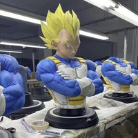 Dessin animé anime statue table ornements résine sculpture personnage buste sculpture personnalisé anime personnage statue