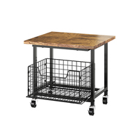 Support de micro-ondes multifonctionnel d'usine OEM pour cuisine, base de congélateur, support de mini-réfrigérateur sur roulettes avec panier de rangement