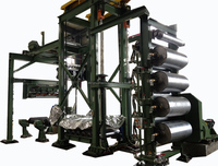 Calandre à caoutchouc automatique à trois rouleaux, rouleaux en fonte refroidie, moteur haute puissance 45 kW, force de serrage 2000 kN, garantie 3 ans, état d'occasion