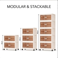 Location d'armoire roulante en plastique avec roues Portable sans assemblage empilable porte transparente organisateur de déménagement du locataire anti-poussière
