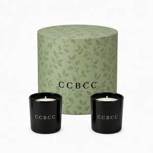 Black Ceramic Jar Scented Candle Green Leaf Pattern Cylinder <b>Gift</b> <b>Box</b> Soy Wax Home Aromatherapy Candle - Product Image 4