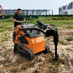 <span class=keywords><strong>Mini</strong></span>-chargeuse sur chenilles Tovisen 23HP avec moteur EPA, chargeuse à chenilles compacte à conducteur marchant à pied et accessoires de motoculteur - Product Image 3