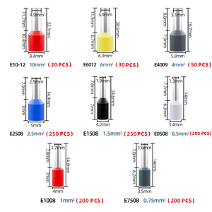 Ferrule Uốn Tóc bồng công cụ Kit 1200 cái dây kết nối AWG23-7 dây đồng hình ống kết thúc dây thiết bị đầu cuối răng cưa Ratchet - Product Image 2