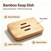 Porte-savon en bambou naturel de haute qualité, plateau de drainage pour lavabo de salle de bain, douche, écologique, zéro déchet, économiseur de savon
