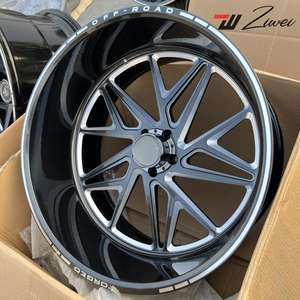 ZW Forgé 8x170 Noir H Style Roues pour Ford F350 F450 <span class=keywords><strong>Super</strong></span> <span class=keywords><strong>Duty</strong></span> Dodge <span class=keywords><strong>Ram</strong></span> 2500 <span class=keywords><strong>3500</strong></span> Off Road Truck 22 24 26 28 Pouces Jantes - Product Image 2