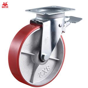 Roue pivotante à roulement à billes double VIMA en polyuréthane PU, robuste, capacité de charge de 500 kg, roue industrielle - Product Image 5