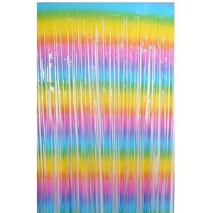 <span class=keywords><strong>Rideau</strong></span> en feuille métallique à frange de clinquant de toile de fond de décoration de fête macaron en gros bon marché - Product Image 3