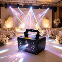 Potente Proyector de Estrellas Animado Rojo y Verde, Luz Láser con Efecto de Universo y Galaxia, Control Remoto DMX, Solución de Iluminación para Bodas y Eventos