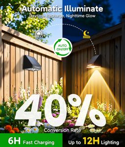 Lámpara Solar para Jardín, Lámpara de Pared, IP65, Impermeable, Luz Solar para Jardín, Escalera, Pasillo, Luz Exterior - Product Image 3