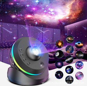 Space Mirror 6th Meteor and Star <span class=keywords><strong>Projector</strong></span> Light 13 en 1 Multi-color Proyector Starry Sky 3D <span class=keywords><strong>LED</strong></span> Night Light Interior Dormitorio