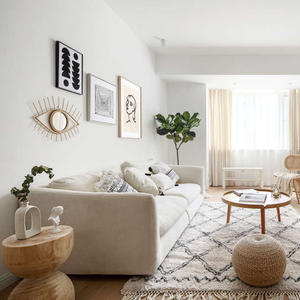 Nordisches Stoffs ofa modernes einfaches Wohnzimmer ins Windnetz rote Wohnung drei Doppel kombination Freizeit sofa Anpassung - Product Image 5