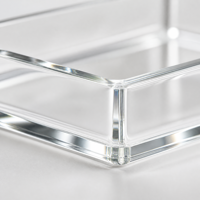 Caja Organizadora de Archivos de Acrílico Cuadrada de Lujo con Acabado Brillante, para Hogar, Escuela y Oficina, de Fábrica OEM