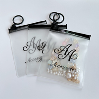 Bolsa de Embalaje de PVC Personalizada de Moda, Bolsa de Joyería de Plástico Reciclado, Bolsas Pequeñas con Cierre Zip y Logotipo