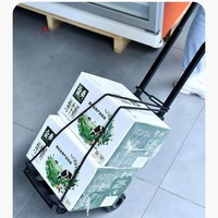 Carrito de Compras Plegable de Cuatro Ruedas con Asa, Remolque Portátil para Equipaje, Carrito de Supermercado OEM