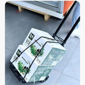 Chariot pliable à quatre roues avec poignée, chariot de courses portable, chariot à bagages, chariot d'épicerie OEM - Product Image 5