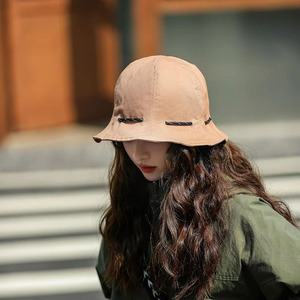 Printemps et été femmes dessiner corde Double face peut porter seau chapeau en gros pliable court bord crème solaire <span class=keywords><strong>pêcheur</strong></span> chapeau - Product Image 5