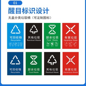 Green 120L Outdoor <b>Plastic</b> Trash Can With <b>Lid</b> Food Waste <b>Bin</b> For Residential Use - Product Image 5