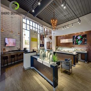 Vitrine murale pour bijoux de fabrication industrielle, comptoir d'exposition moderne pour bijouterie, mobilier de magasin de bijoux avec vitrine en verre - Product Image 6