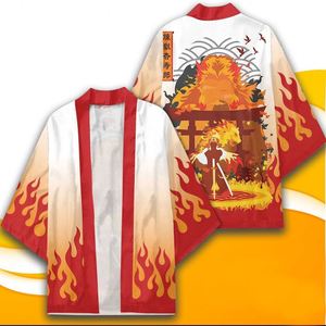 Camiseta de Anime para Hombre, Diseño de Demon Slayer, Kamado Nezuko, Kanroji Mitsuri, Yukata, Manga Tres Cuartos, Haori, Kimono, Capa - Product Image 5
