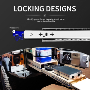 Aolisheng nhiệm vụ nặng nề ngăn kéo Slide <span class=keywords><strong>1</strong></span> cặp ba lần mở rộng đầy đủ ngăn kéo vận động viên bóng mang công nghiệp đường ray tải 120kg - Product Image 3