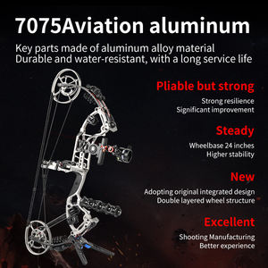 Tir à l'<span class=keywords><strong>arc</strong></span> <span class=keywords><strong>poulie</strong></span> <span class=keywords><strong>arc</strong></span> 40-70lb réglable en alliage d'aluminium Riser extérieur cible compétitive tir carbone flèche équipement - Product Image 3