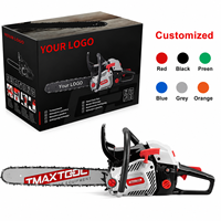 Tronçonneuse à essence TMAXTOOL 58CC avec poignée supérieure, guide-chaîne de 18/20 pouces, démarrage manuel, CE, tronçonneuse portable