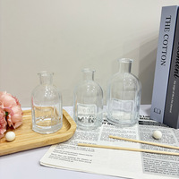 Bouteille diffuseur en verre vide personnalisable avec logo, sans BPA, écologique, avec bâtonnets en rotin naturel, pour éliminer les odeurs et parfumer la maison