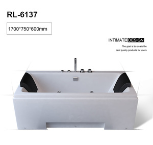<span class=keywords><strong>Baignoire</strong></span> de trempage de massage en acrylique blanc de 1.70m Design rectangle moderne pour une utilisation en hôtel - Product Image 6