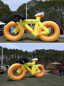 Vélo gonflable géant, vélo gonflable jaune, modèles pour la publicité extérieure - Product Image 2