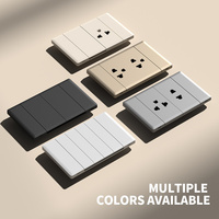 BENDI Interrupteur mural modulaire ultra-fin de type 118, prise standard américaine, 3 fonctions industrielles, panneau PC ignifuge, modèle IP22