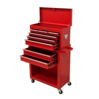 Livraison gratuite aux États-Unis, armoire à outils roulante OEM à 8 tiroirs, boîte supérieure détachable, métal verrouillable avec doublure, roues, certifiée CE