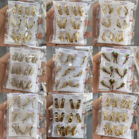 Boucles d'oreilles créoles géométriques 3D plaquées or XUPING – Collection de bijoux audacieux pour la vente en gros et les soirées