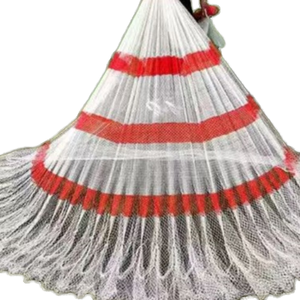 Filets de pêche en plastique tissés à la main, très vendus, personnalisés, de 3 à 5 mètres de haut, haute résistance avec pendentif en plomb pour la pêche à la traîne - Product Image 1