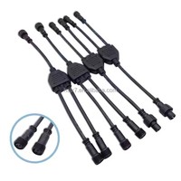 Connecteur LED de type Y HE SHENG JIA XING, mâle/femelle, IP67, contact en cuivre, câble d'extension étanche pour PCB