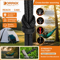 Reflektierendes schwarzes Paracord 4mm 7-Kern Fallschirmseil Zeltleine Abspannleine für Camping Wandern Überleben Notfall Outdoor-Nutzung