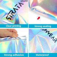 Enveloppes poly holographiques personnalisées avec logo du fabricant, imperméables, auto-adhésives, OEM, DTC, QC pour chaussures et chaussettes, couleur personnalisée