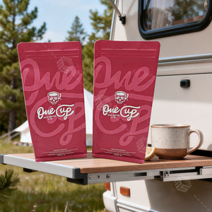 Tùy chỉnh mờ bóng UV in túi Cà phê 250G 500G 1000g đứng lên nhôm túi dây kéo có van cho hạt cà phê - Product Image 1