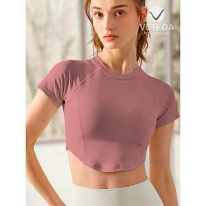 Top Deportivo Lulu con Copa Desechable, Tejido de Alta Elasticidad, Alto Soporte, Color Rosa Pálido, Tirantes Rectos y Cruzados, Característica de Primavera - Product Image 4