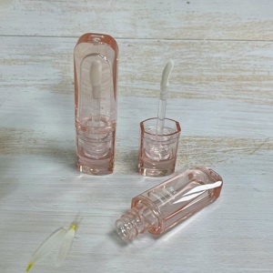 Wholesale Unique <b>Custom</b> 3.8ml All Clear ABS/PETG Lip Glaze Cosmetic Tubes Packaging Silk Screen/Hot Stamp for <b>Lipstick</b> Blush - Product Image 1